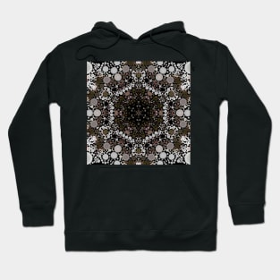 Dot Mandala Flower Brown and White Hoodie